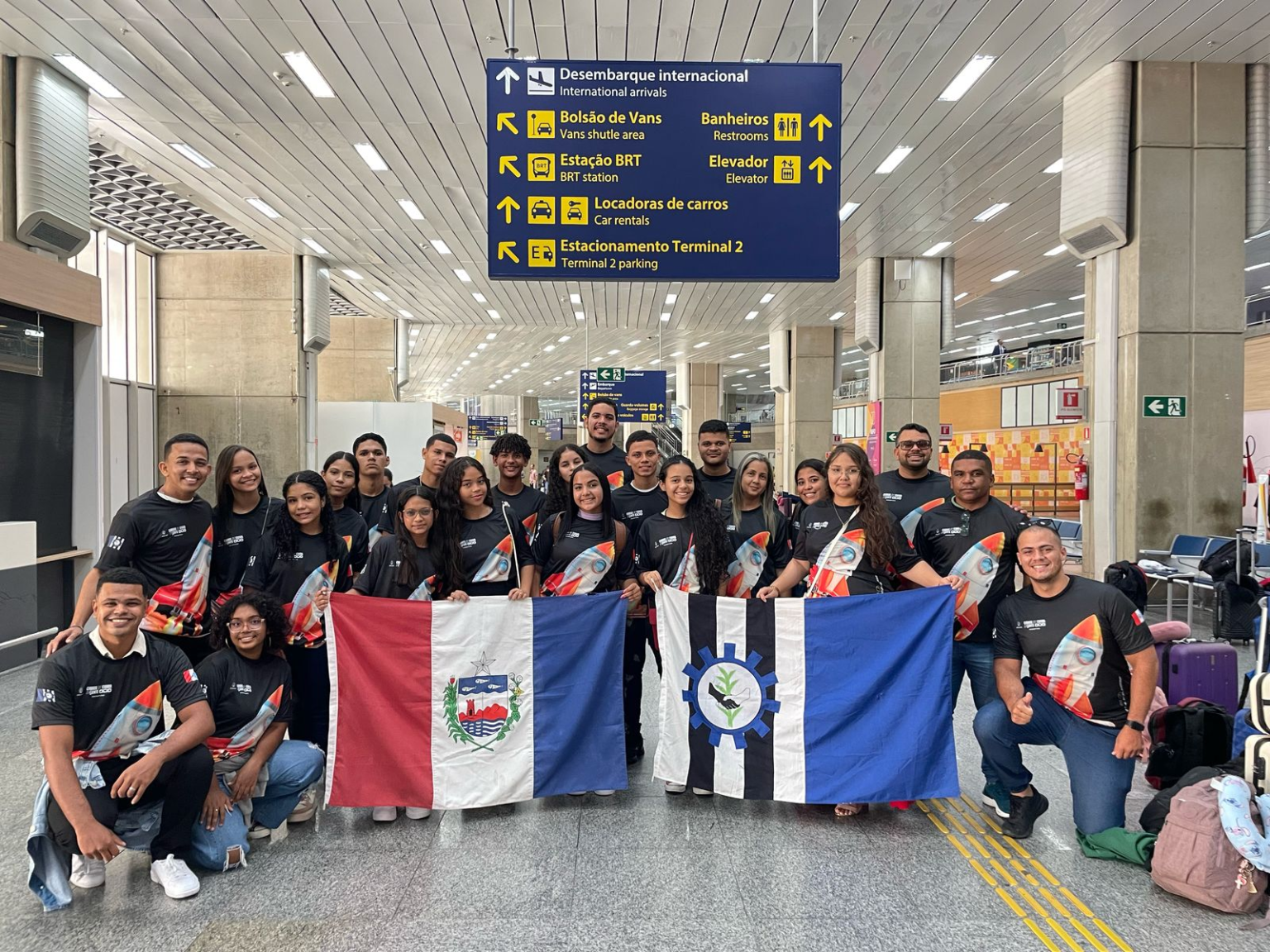 Alunos de Atalaia embarcam para a 48ª Jornada de Foguetes no Rio de Janeiro