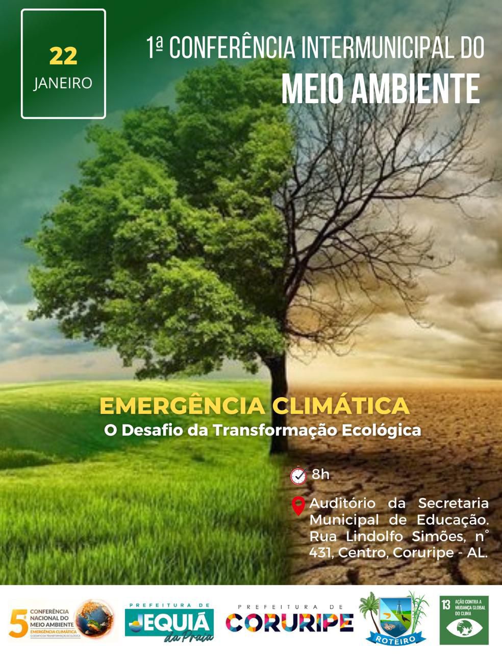 Coruripe Sedia 1ª Conferência Intermunicipal de Meio Ambiente: Emergência Climática e a Transformação Ecológica