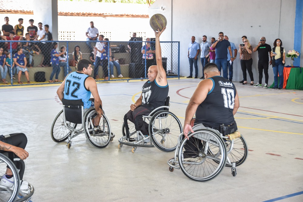 Paratletas de Basquete Acessível da Adefal participam em Coruripe de demonstração em alusão ao Dia Nacional da Pessoa com Deficiência