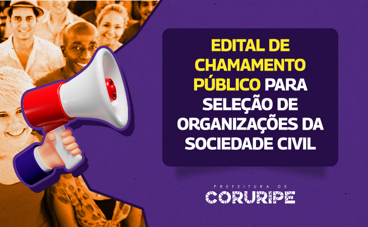 Edital seleciona Organizações da Sociedade Civil de Coruripe