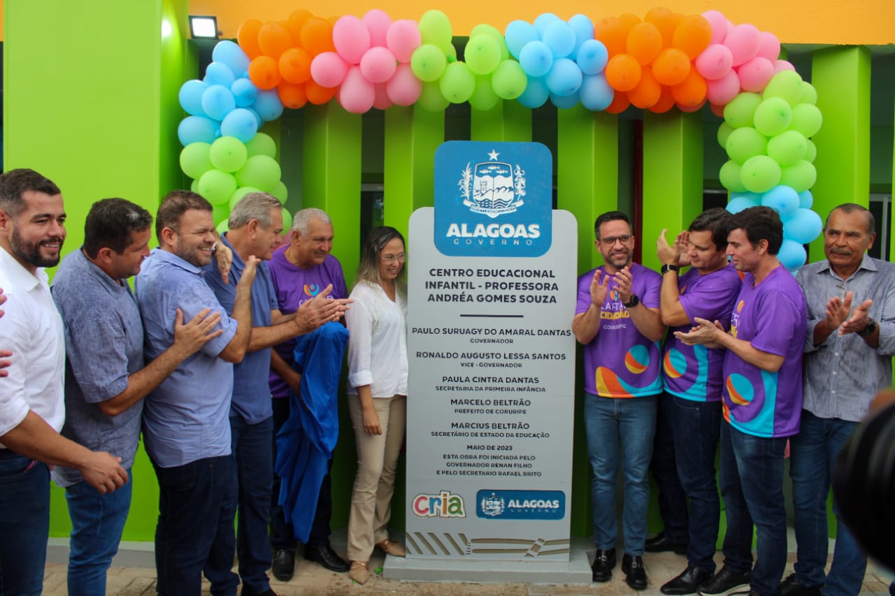 Prefeito Marcelo Beltrão e governador Paulo Dantas inauguram Creche Cria no dia do aniversário de Coruripe