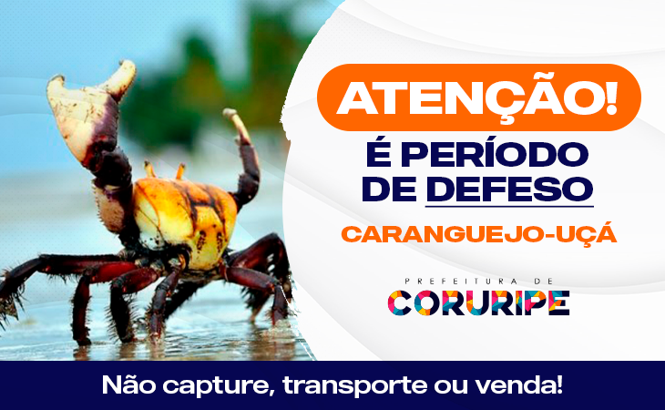 Prefeitura de Coruripe reforça fiscalização durante o período de reprodução do caranguejo-uçá