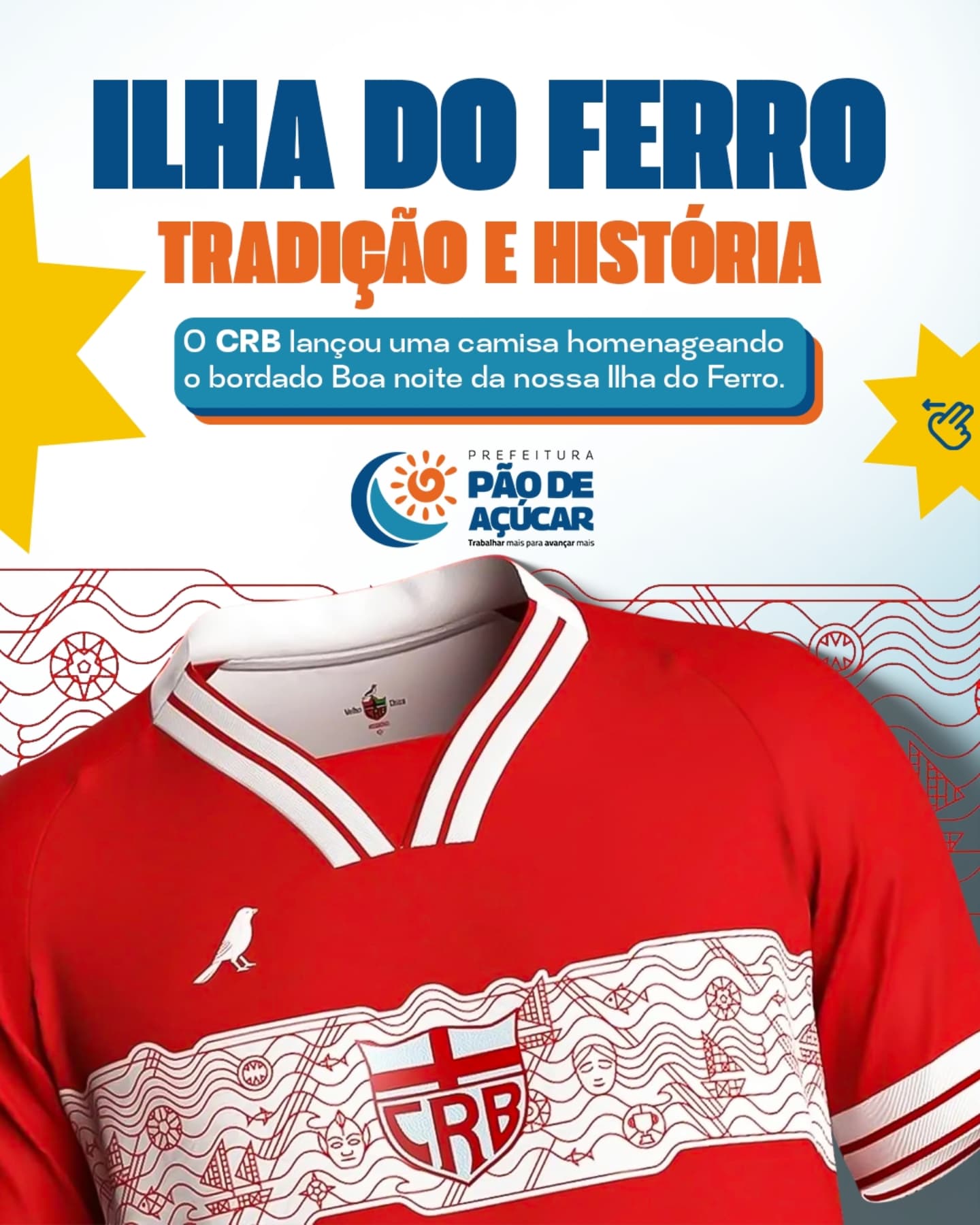 Camisa do CRB inspirada nas belezas e talentos da Ilha do Ferro projeta o povoado a nível nacional