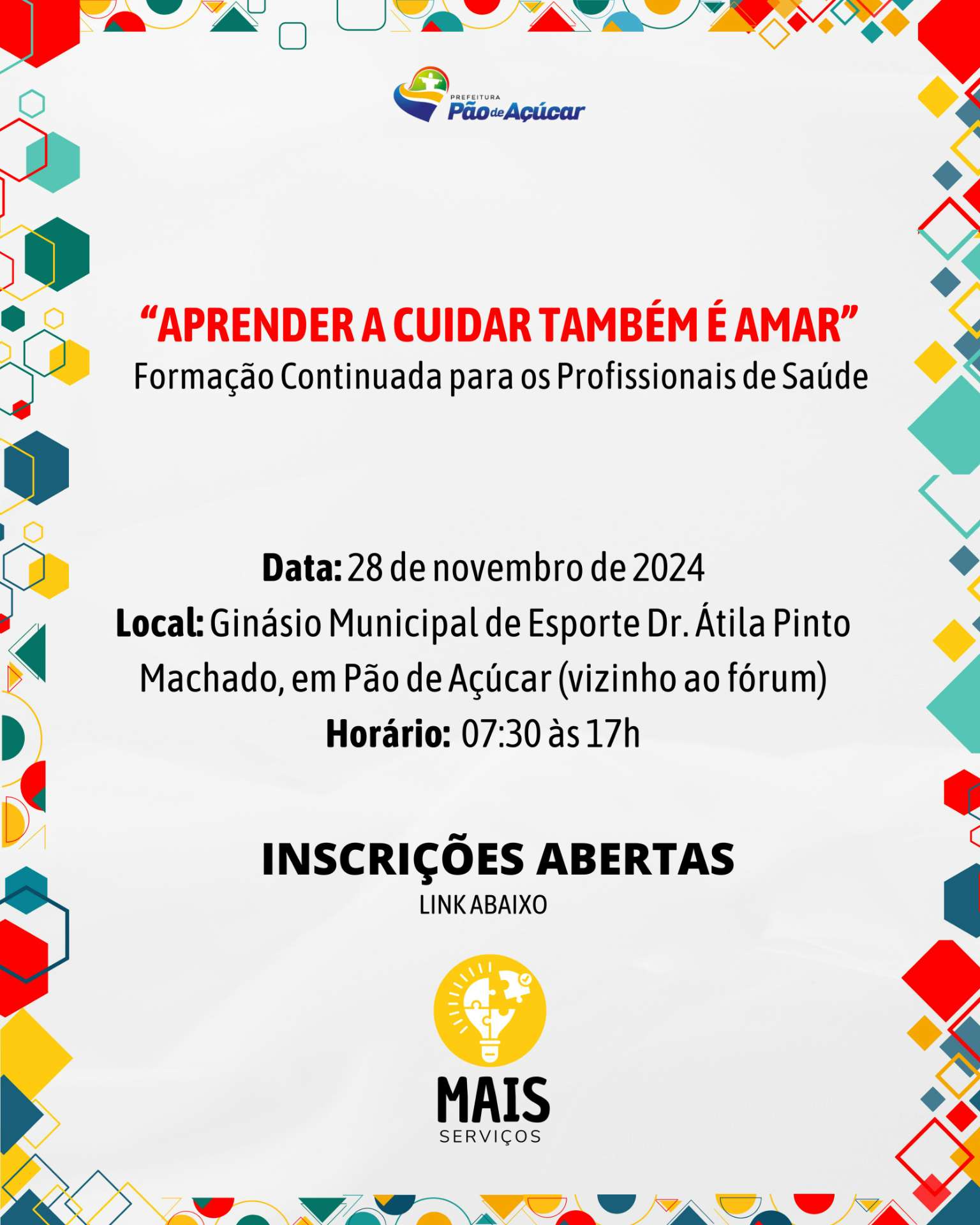 Curso: “Aprender a Cuidar também é Amar” é ofertado aos profissionais da saúde