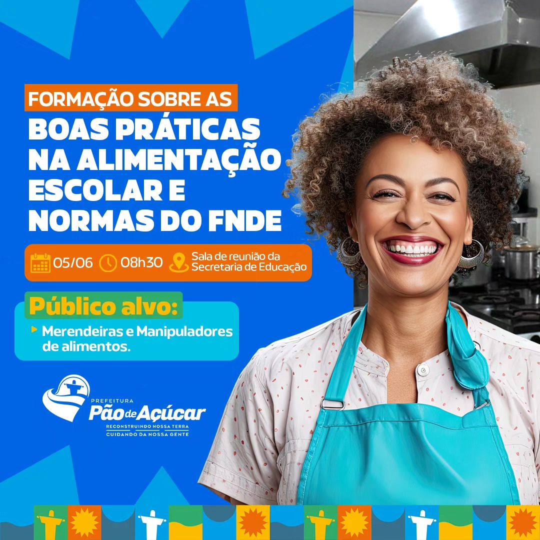 Formação sobre Boas Práticas na Alimentação Escolar e Normas do FNDE.