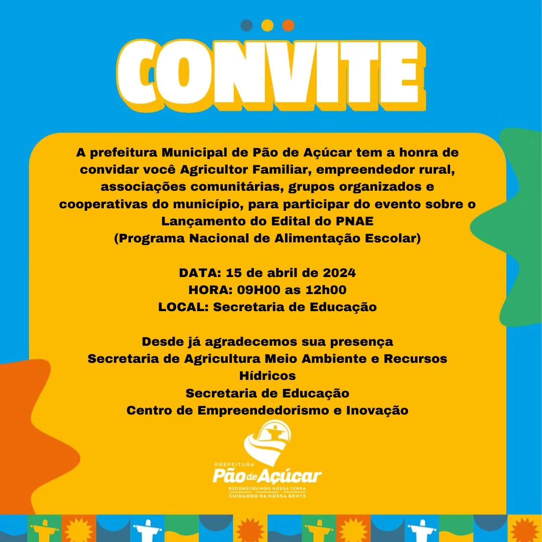 Lançamento do Edital do PNAE