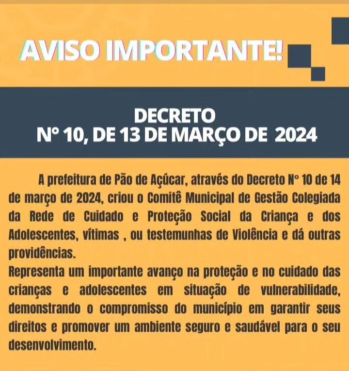 DECRETO N° 10, DE 13 DE MARÇO DE 2024