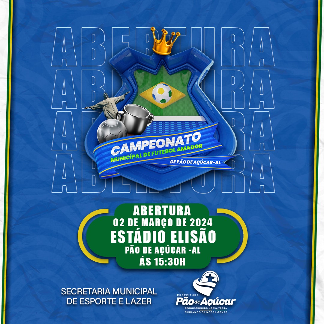 Convite - Abertura do Campeonato Municipal de Futebol Amador