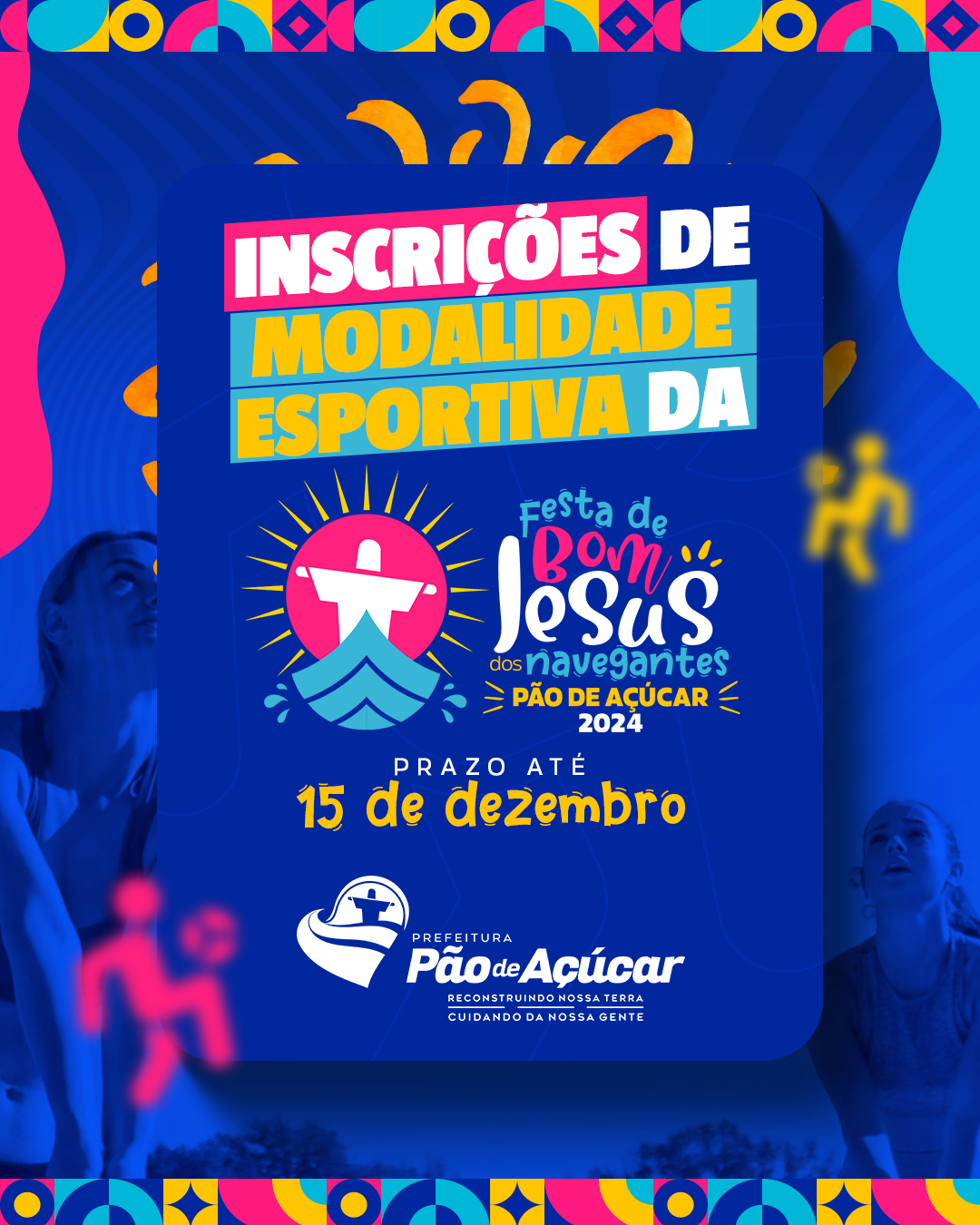 Cronograma com desportistas para a Festa de Bom Jesus dos Navegantes 2024