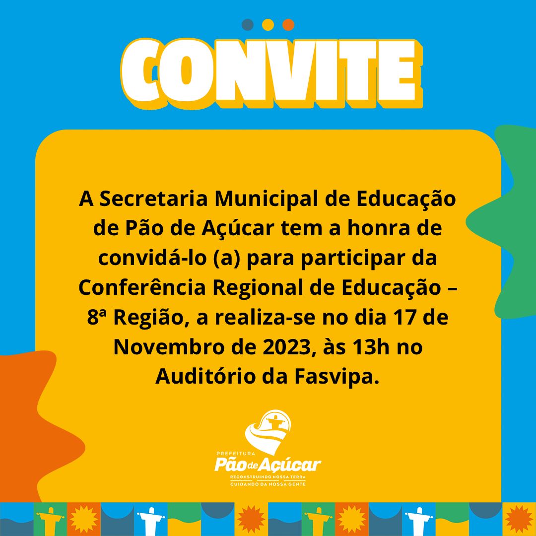 Convite - Conferência Regional de Educação – 8ª Região