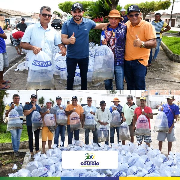 DISTRIBUIÇÃO DE 65.000 ALEVINOS DAS ESPÉCIES, TAMBAQUI E TILÁPIA.