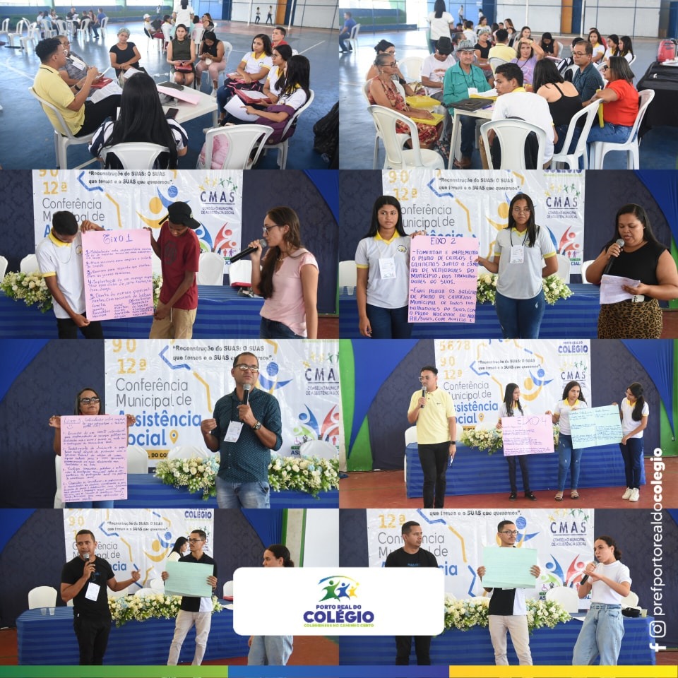 12ª CONFERÊNCIA MUNICIPAL DE ASSISTÊNCIA SOCIAL É REALIZADA EM PORTO REAL DO COLÉGIO