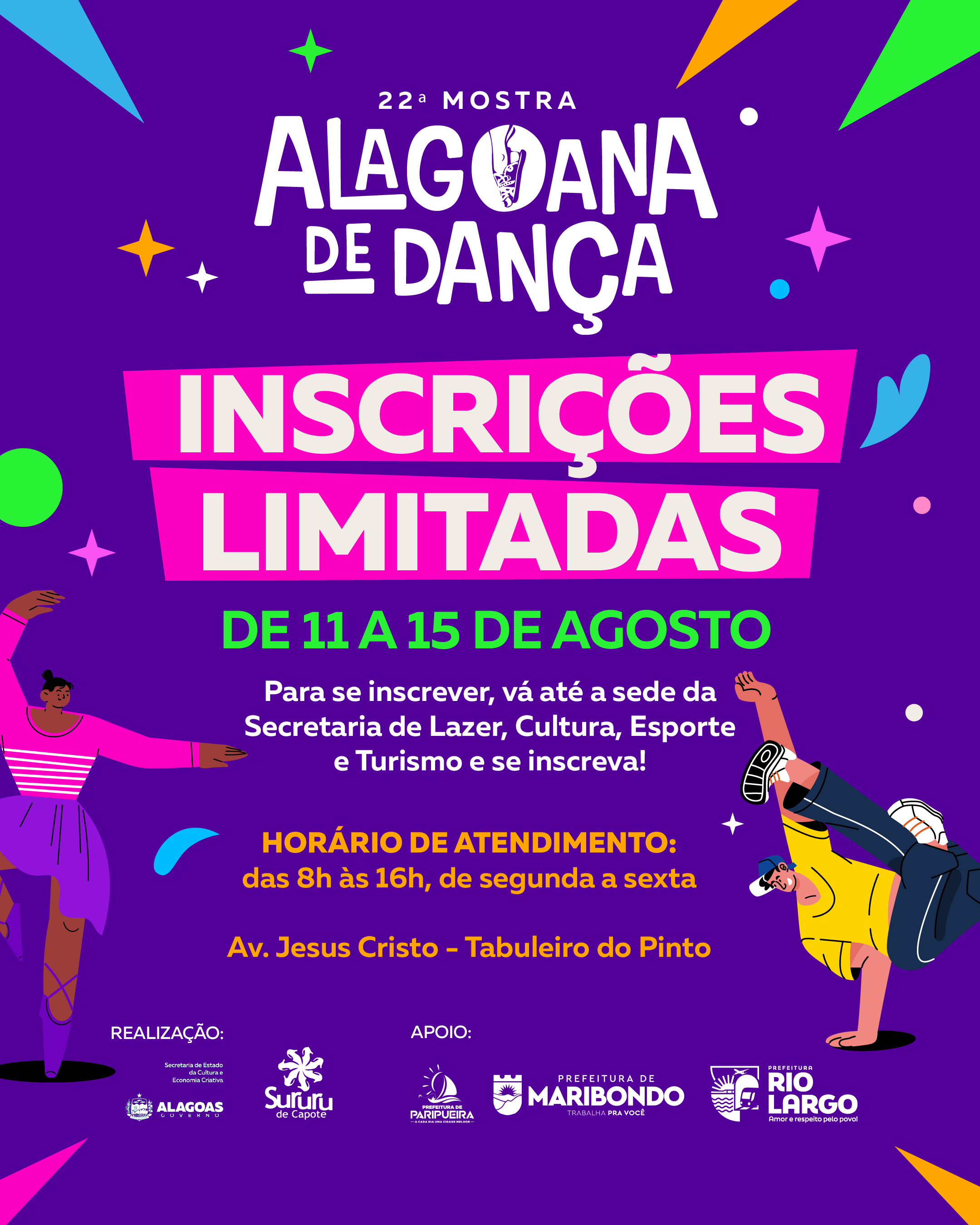 Rio Largo recebe pela primeira vez a Mostra Alagoana de Dança