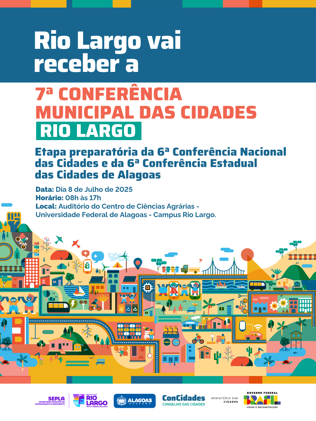 Rio Largo sediará a 7ª Conferência Municipal das Cidades no dia 8 de julho