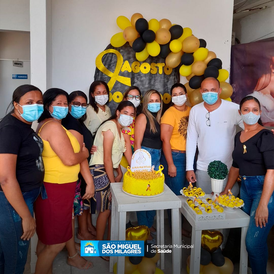 A Secretaria Municipal de Saúde realizou hoje, 26, um evento voltado para o Agosto Dourado, mês de incentivo a amamentação.