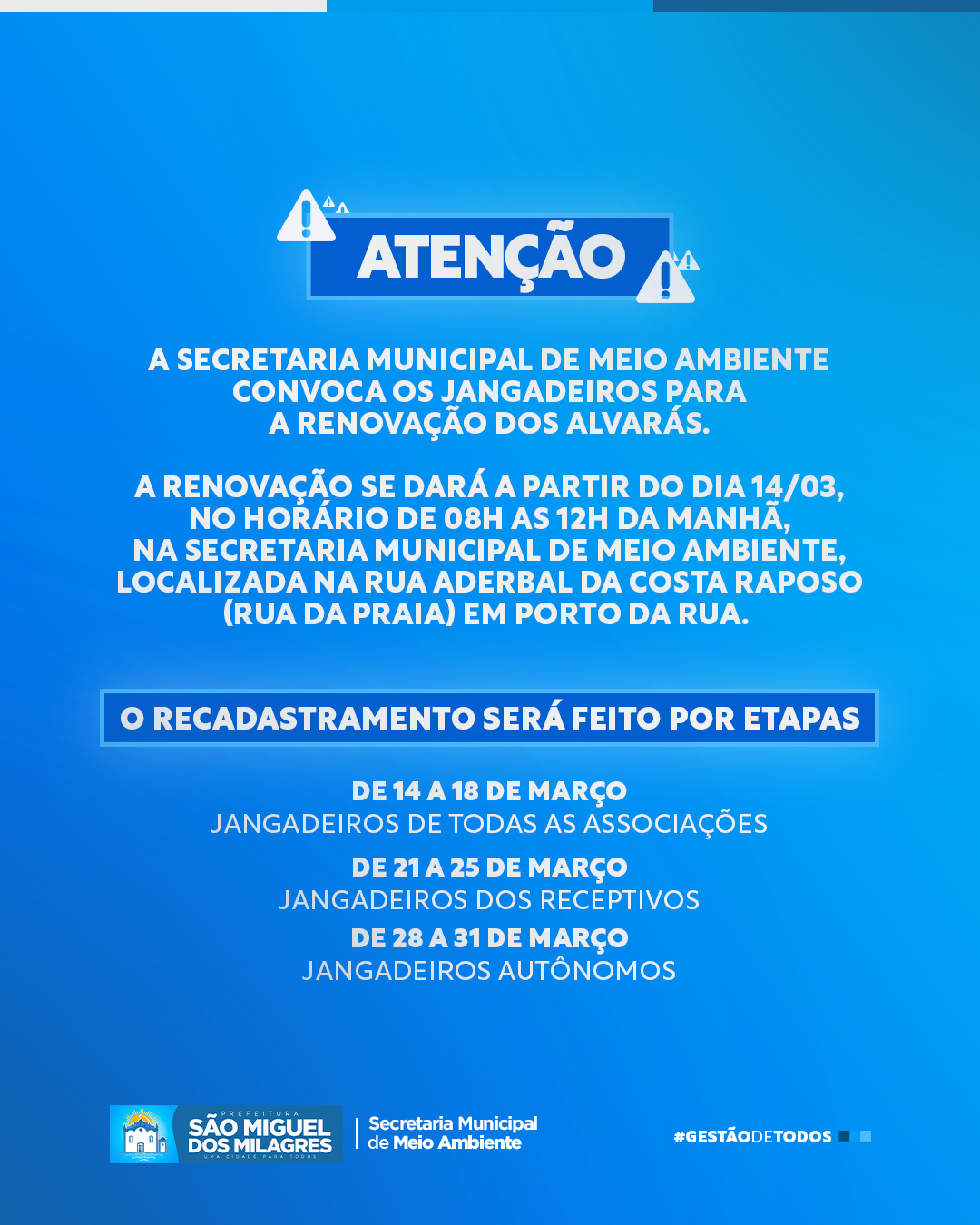 Convocação aos Jangadeiros