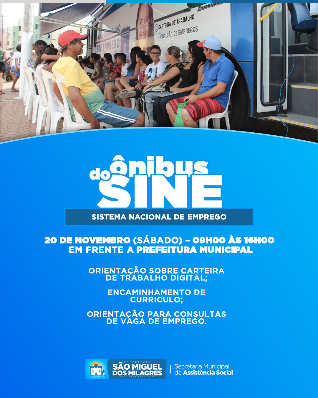 Ônibus do SINE em Milagres