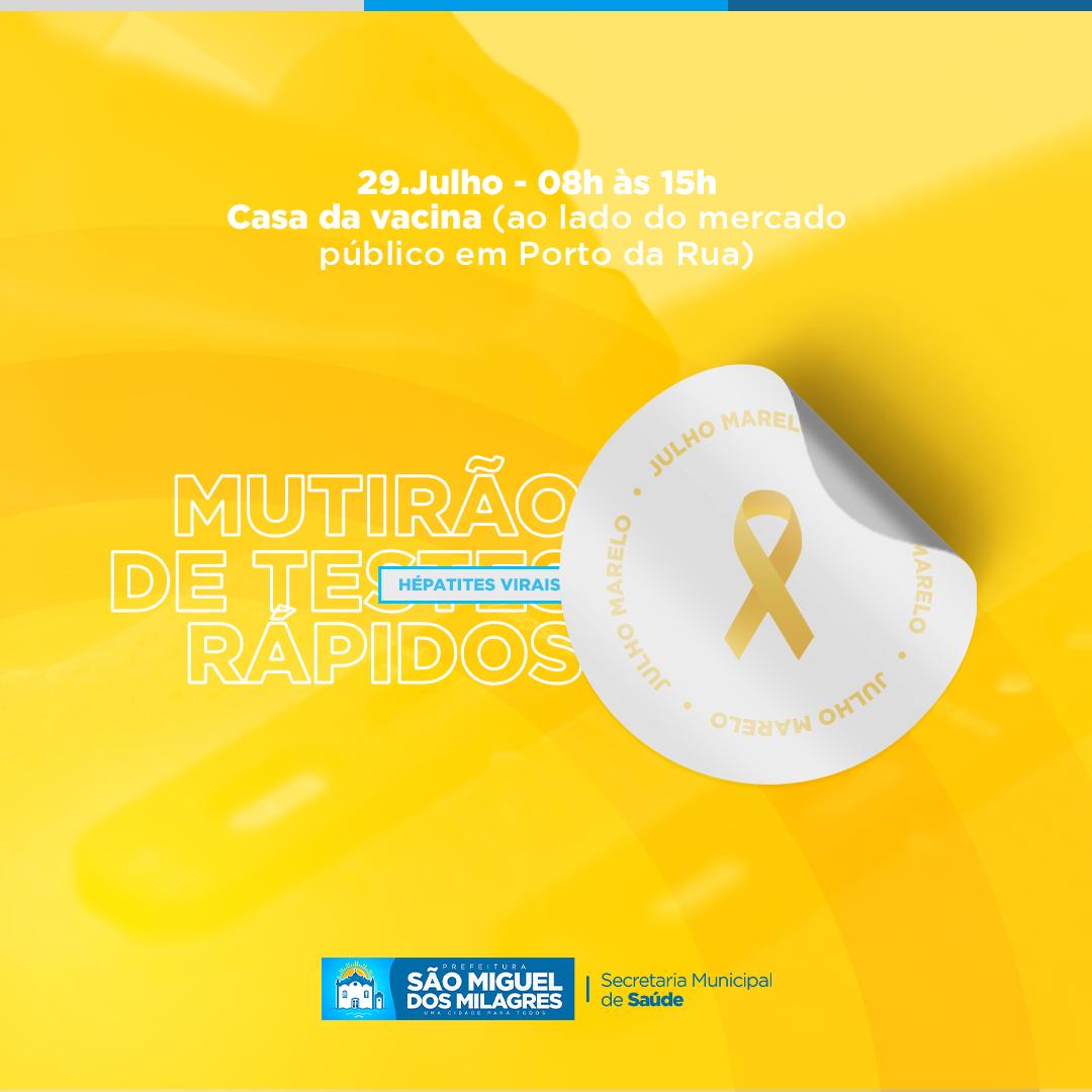Mutirão de testes rápidos para diagnóstico das hepatites