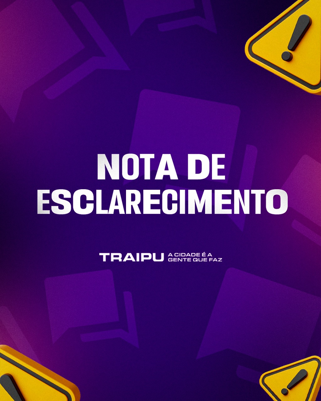 NOTA DE ESCLARECIMENTO