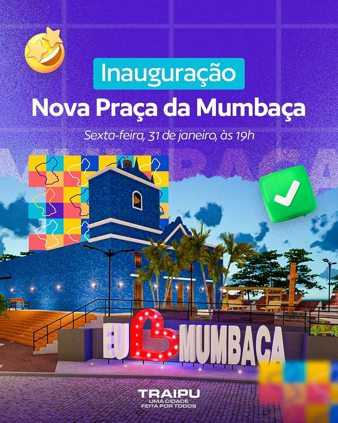 Com show de Walkyria Santos, Prefeitura inaugura nova praça no Povoado Quilombo Mumbaça
