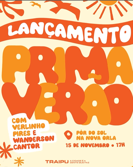 Prefeitura anuncia atrações do 3º Festival Primaverão nesta sexta (15)