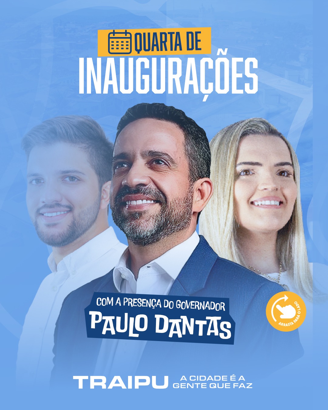 Com show de Calcinha Preta, prefeito Lucas Santos recebe governador Paulo Dantas para entrega de obras