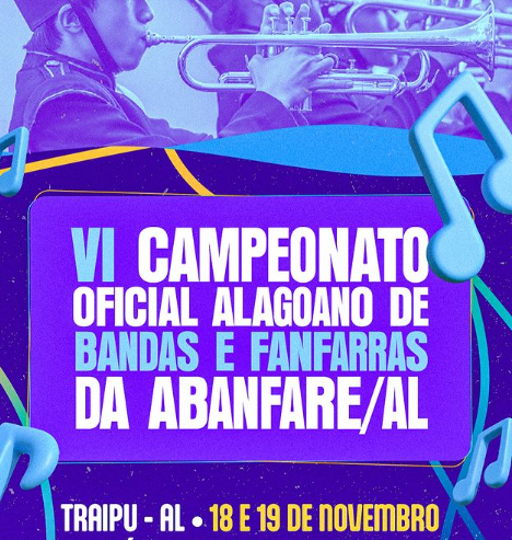 Campeonato Alagoano de Bandas e Fanfarras começa neste sábado em Traipu